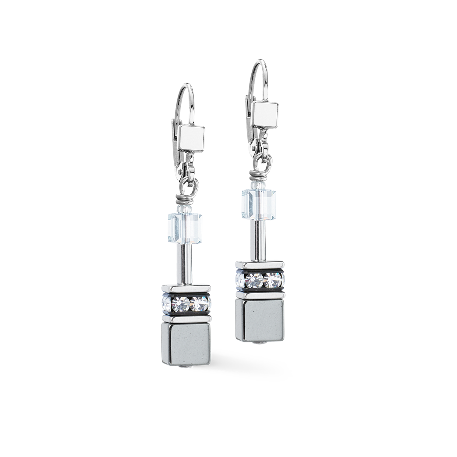 GeoCUBE® earrings platinum