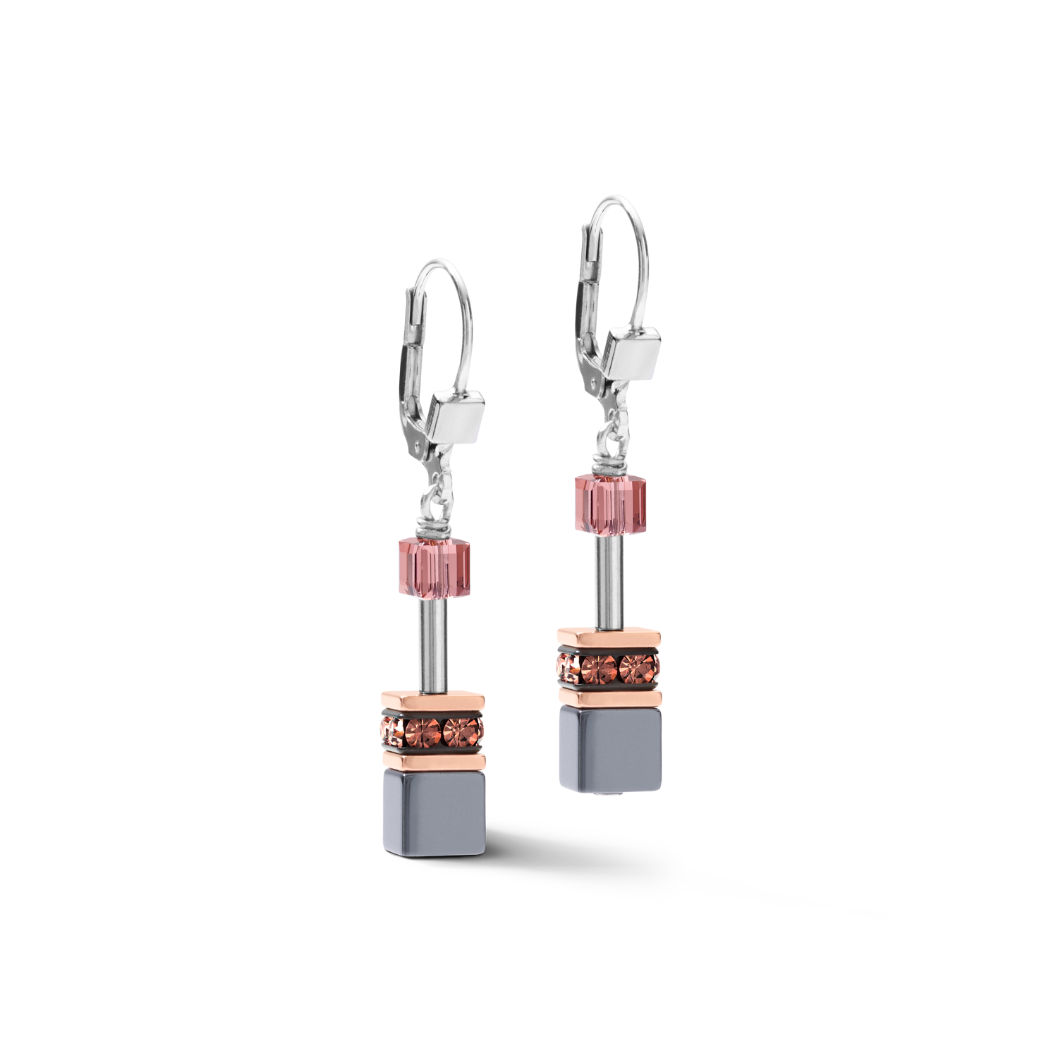 GeoCUBE® Earrings antique pink