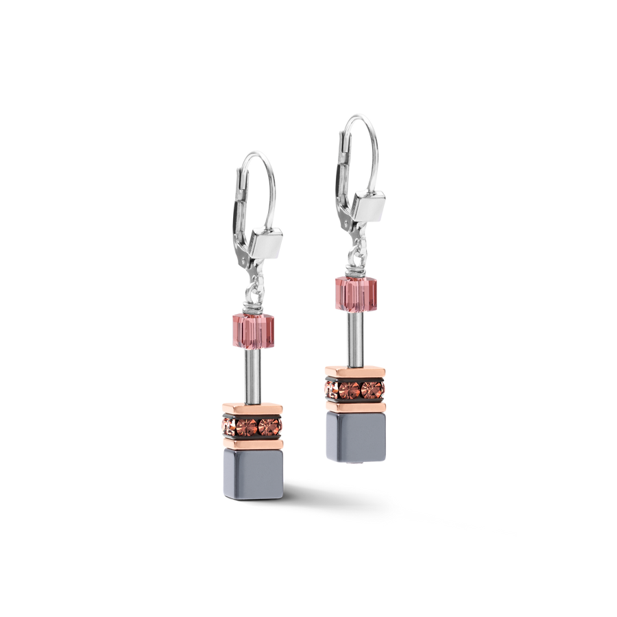 GeoCUBE® Earrings antique pink