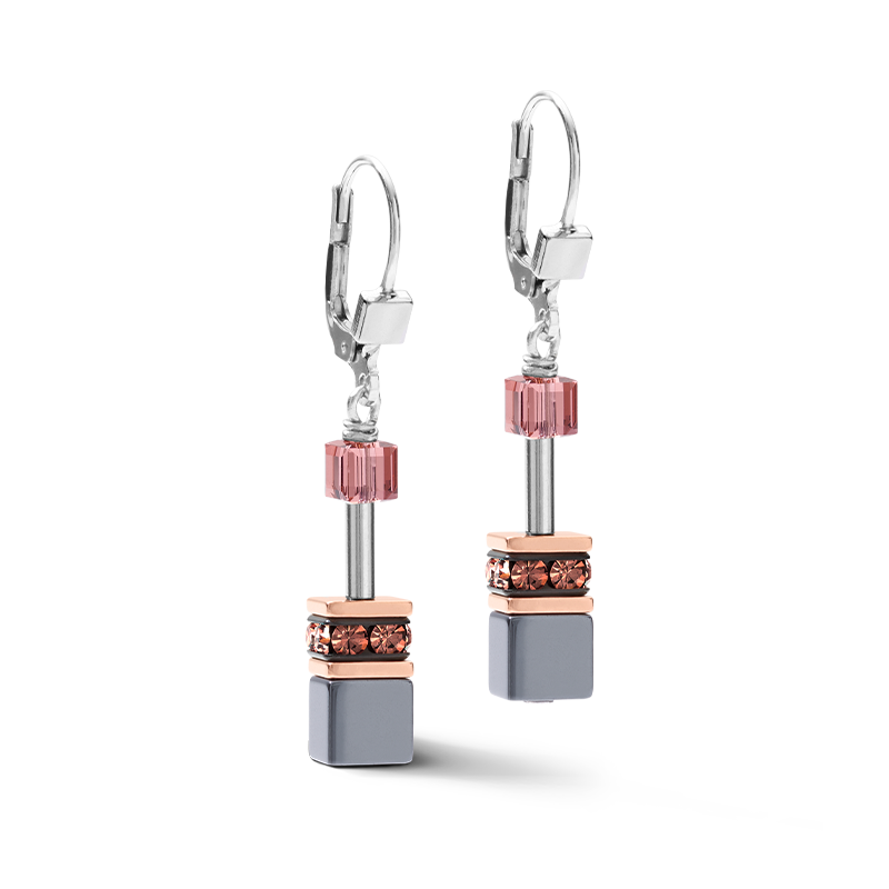 GeoCUBE® Earrings antique pink
