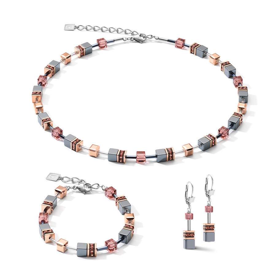 GeoCUBE® Earrings antique pink