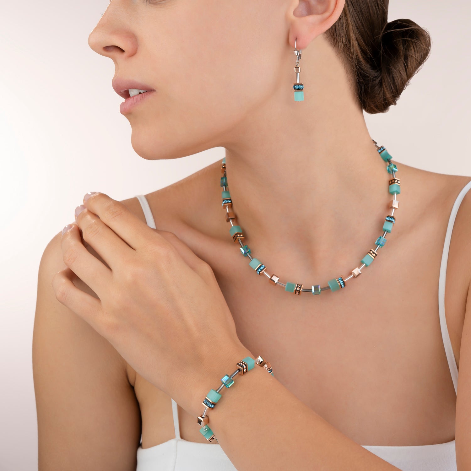 GeoCUBE® Earrings aqua