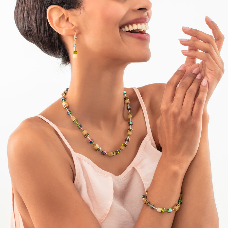 GeoCUBE® Iconic Mono Gold bracelet olive