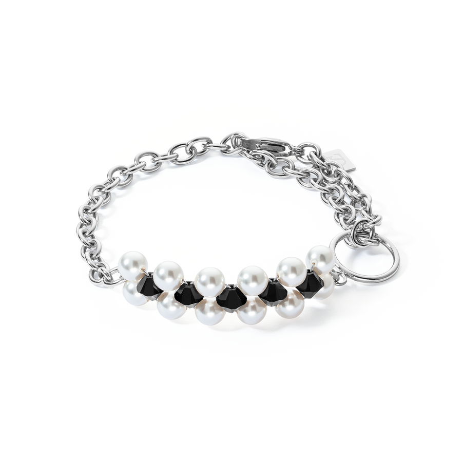 Bracelet Choker Mysterious silver-black