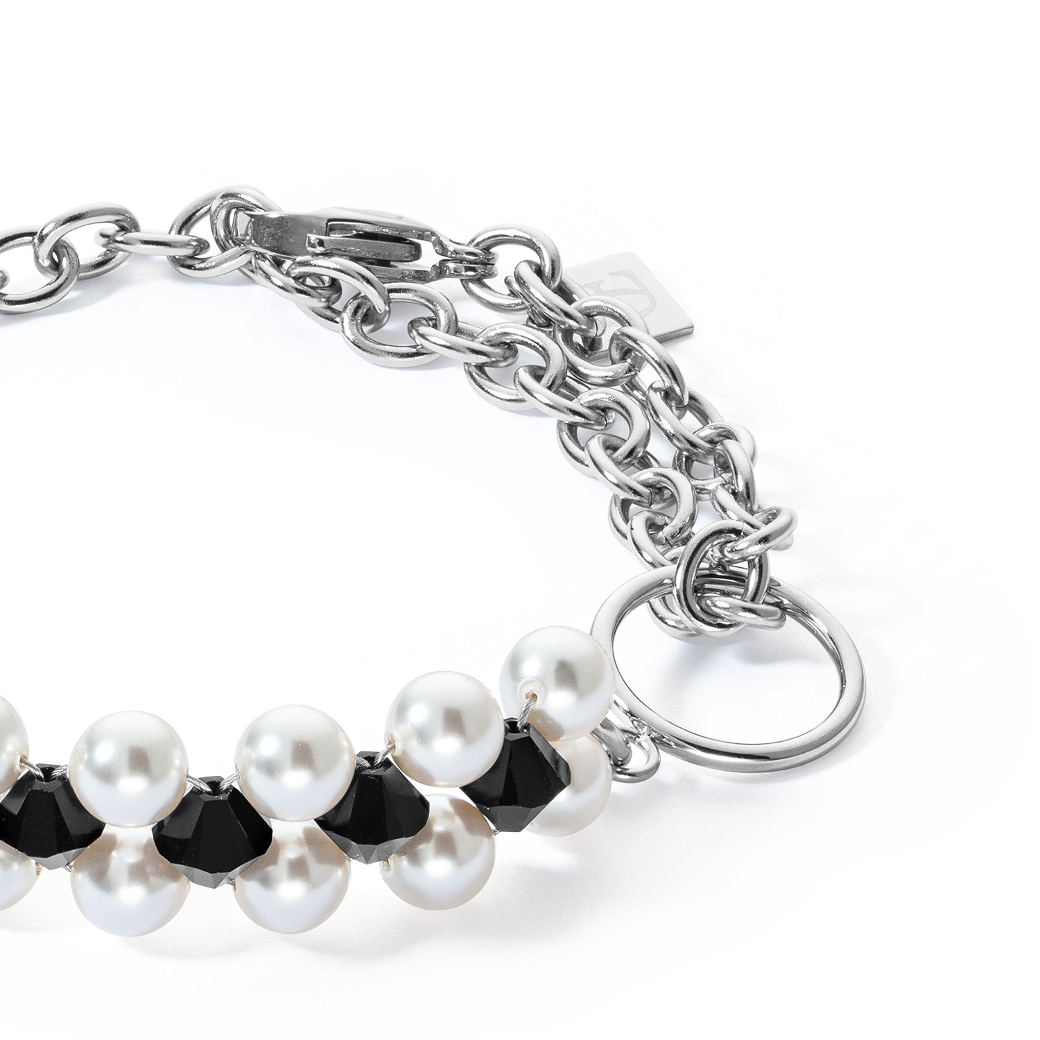 Bracelet Choker Mysterious silver-black