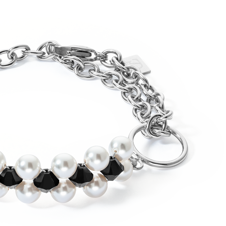 Bracelet Choker Mysterious silver-black