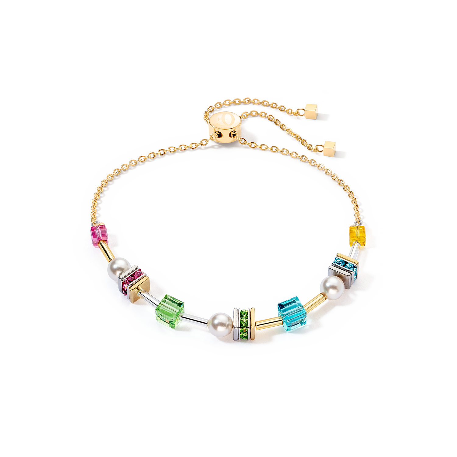 Joyful Cubes & Pearls bracelet multicolour