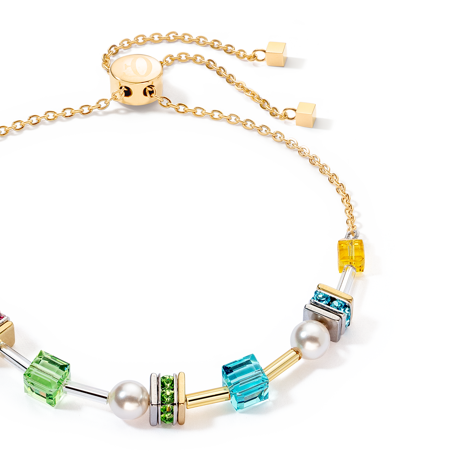 Joyful Cubes & Pearls bracelet multicolour