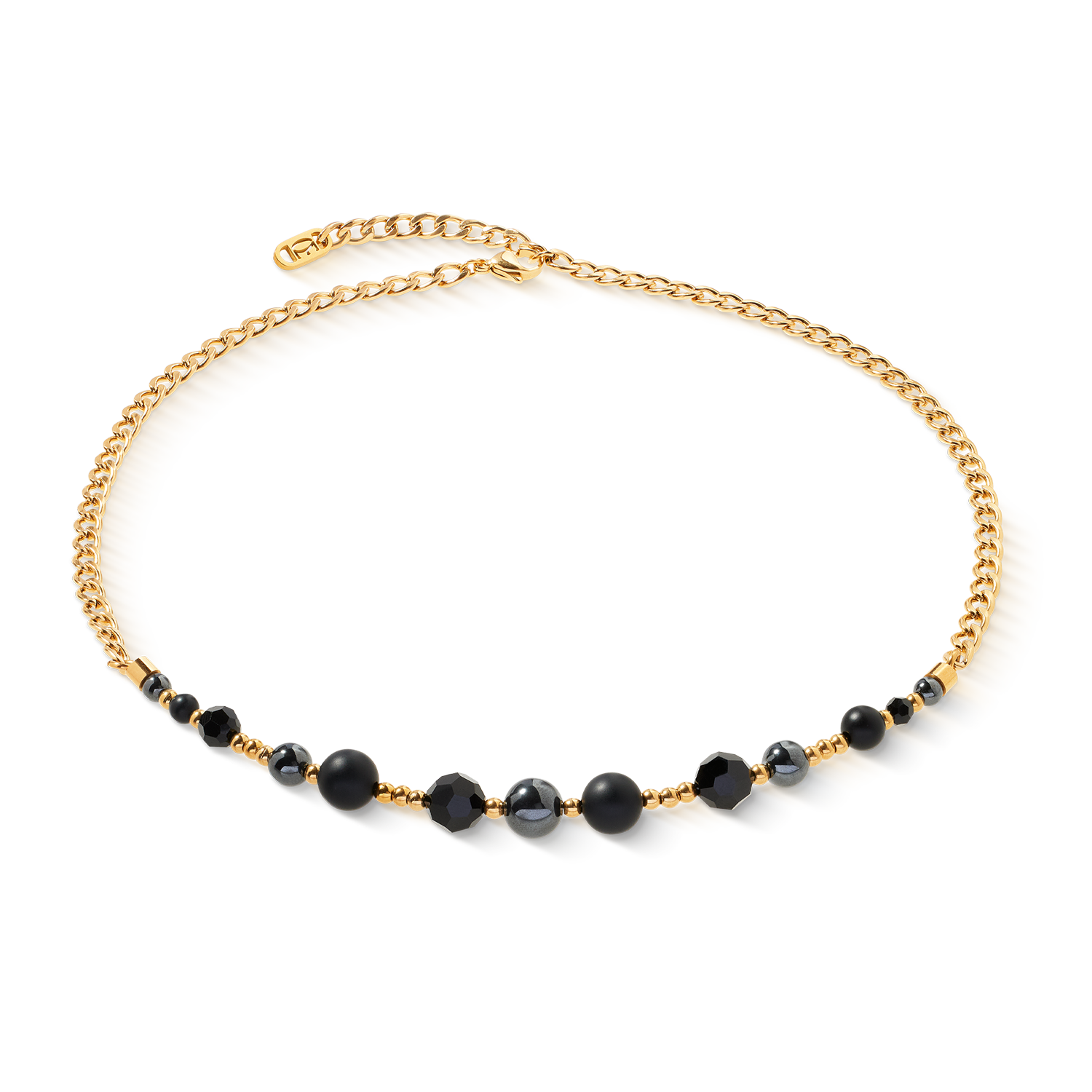 Necklace Pure Spheres gold-black