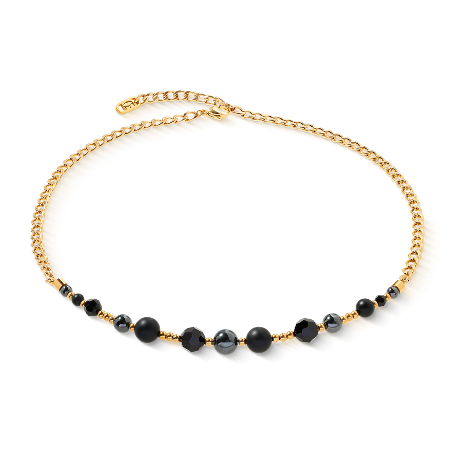 Necklace Pure Spheres gold-black