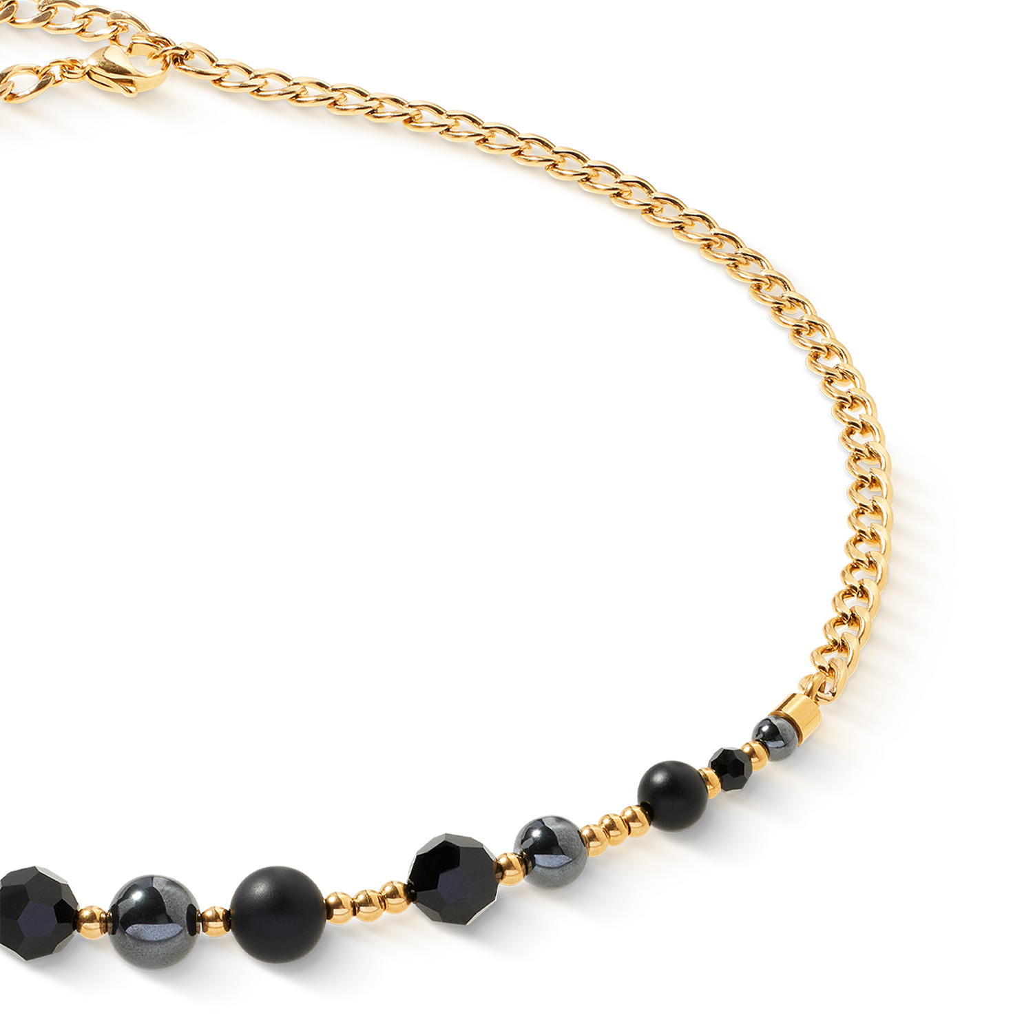 Necklace Pure Spheres gold-black
