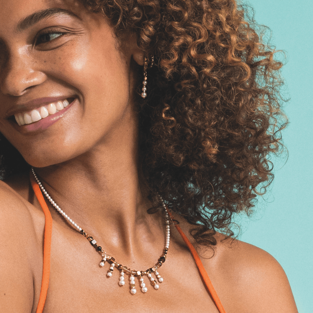 Earrings Princess Sunray gold-brown