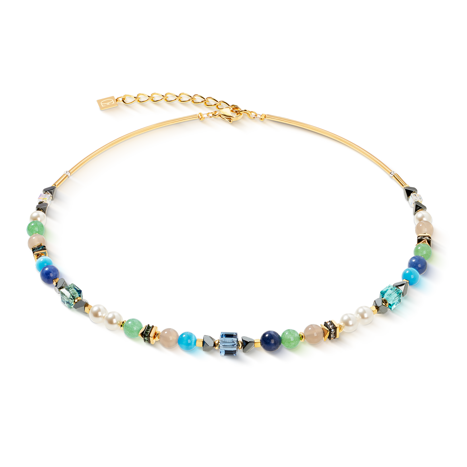 Necklace Precious Shape Mix green-turquoise