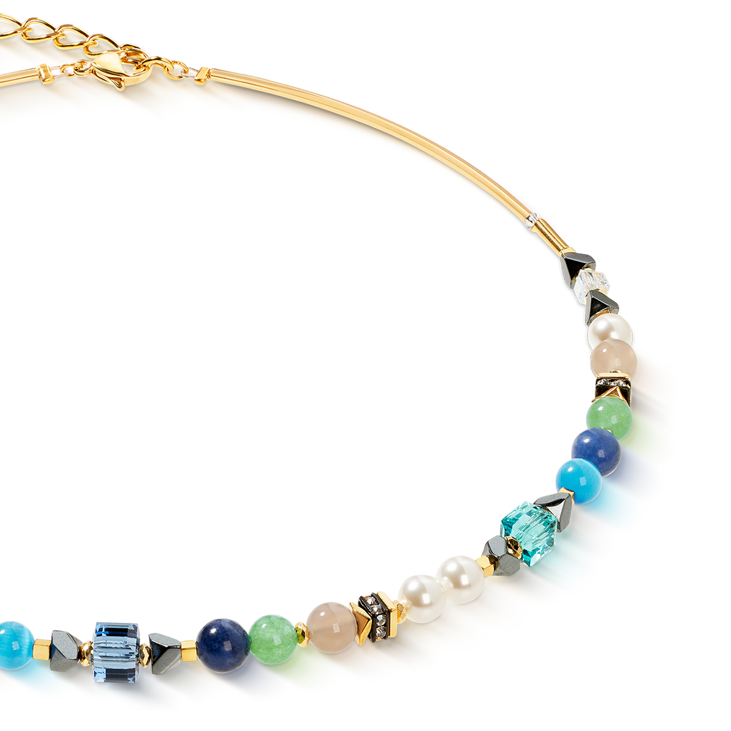 Necklace Precious Shape Mix green-turquoise