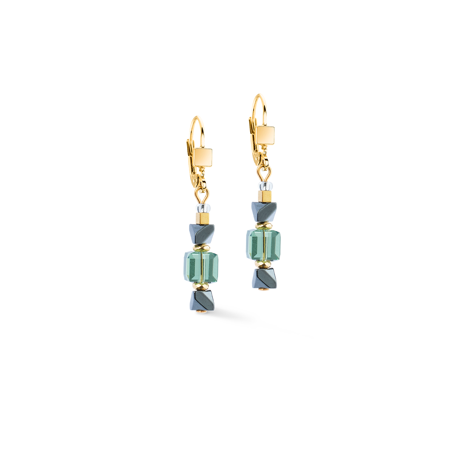 Earrings Precious Shape Mix green-turquoise