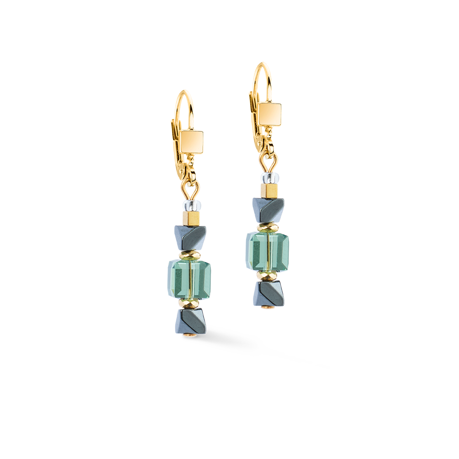 Earrings Precious Shape Mix green-turquoise