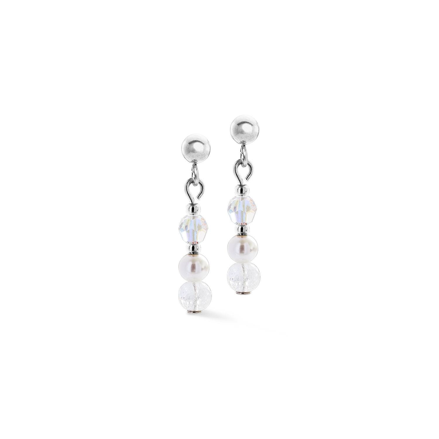 Earrings Princess Rhythm silver-white