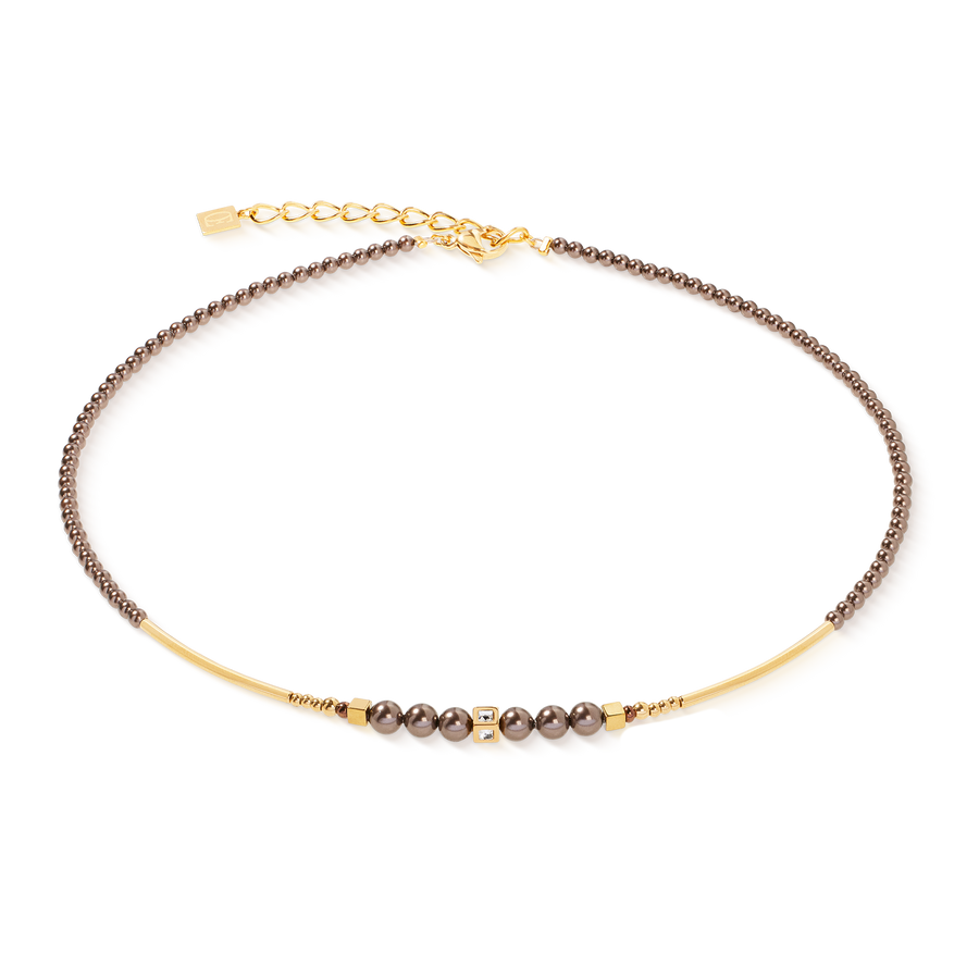 Necklace Shimmering Princess Pearls gold-brown