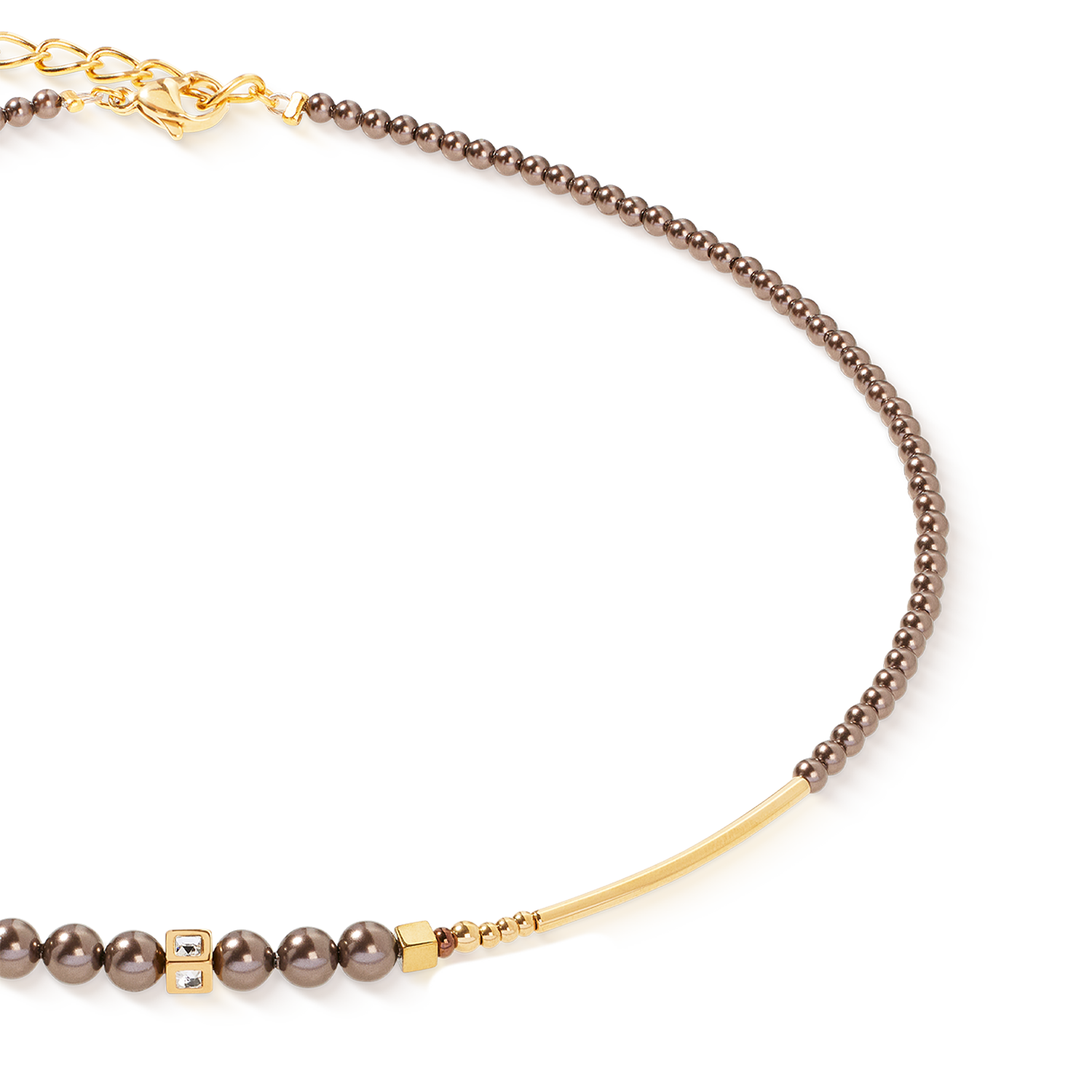 Necklace Shimmering Princess Pearls gold-brown