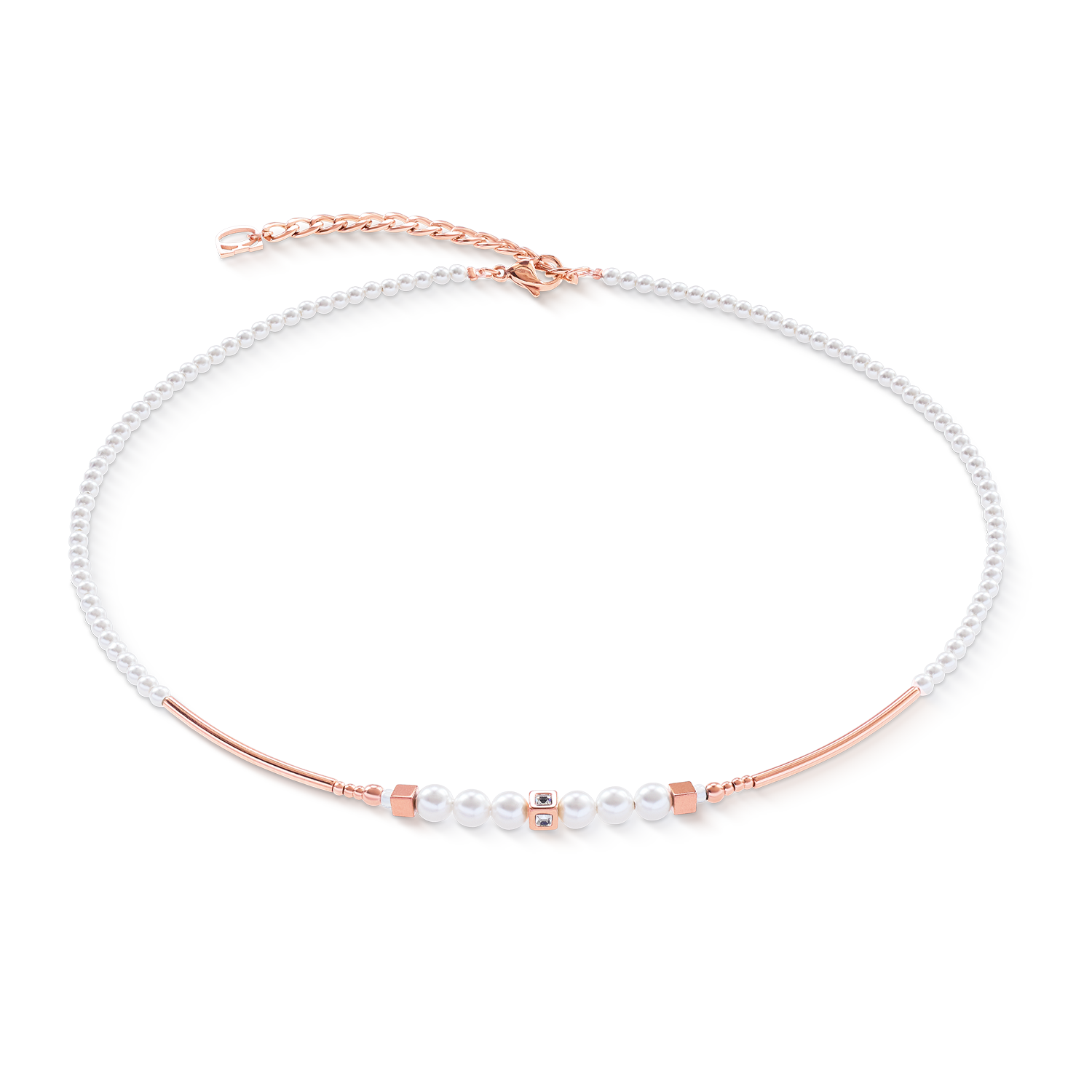 Necklace Shimmering Princess Pearls rose gold-white