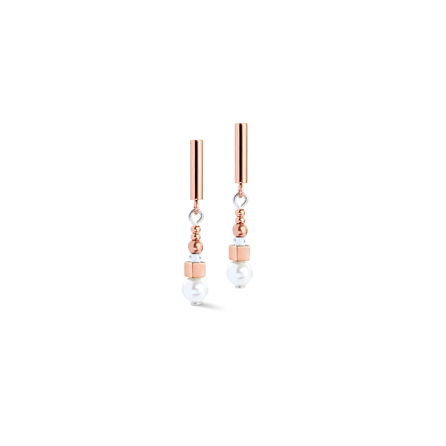 Earrings Shimmering Princess Pearls rose gold-white
