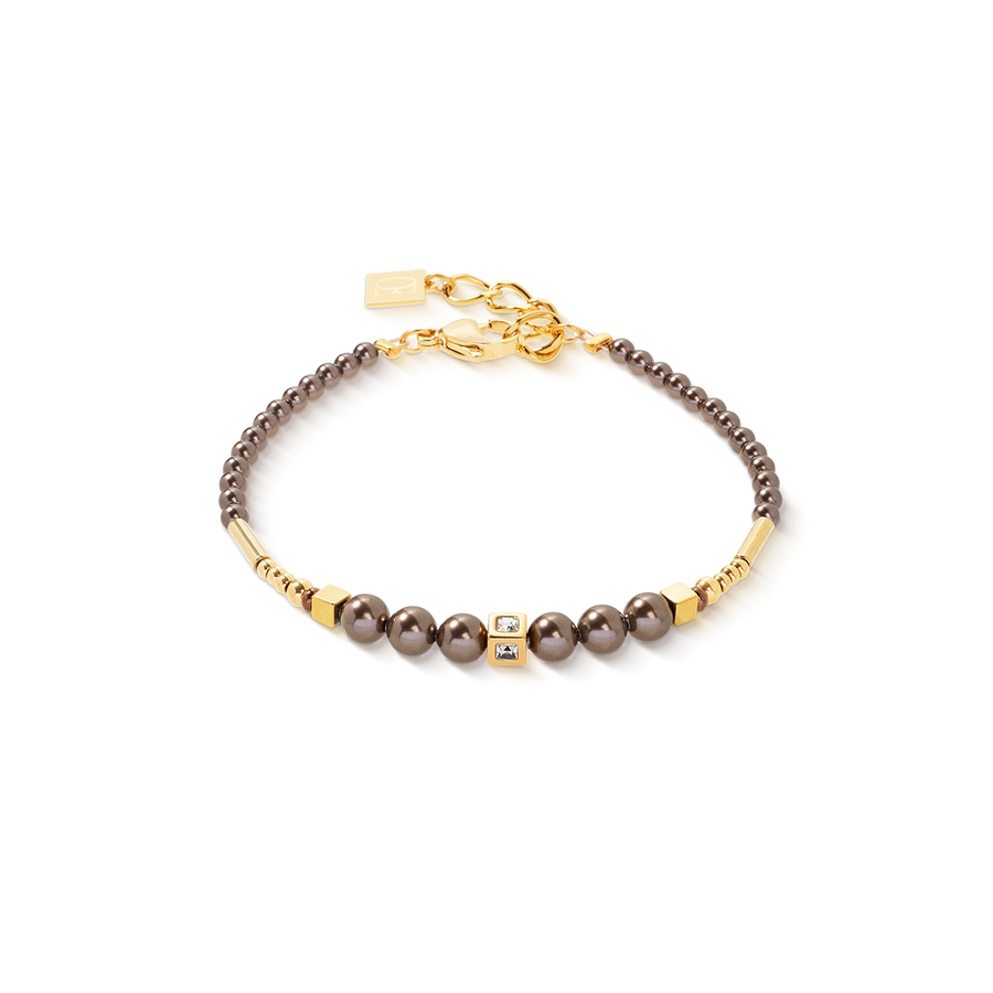 Bracelet Shimmering Princess Pearls gold-brown