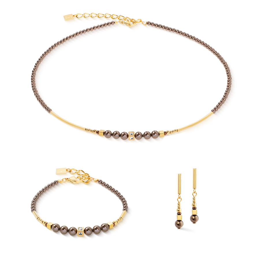 Bracelet Shimmering Princess Pearls gold-brown