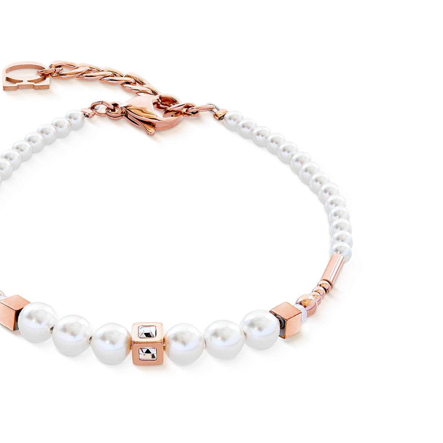 Bracelet Shimmering Princess Pearls rose gold-white