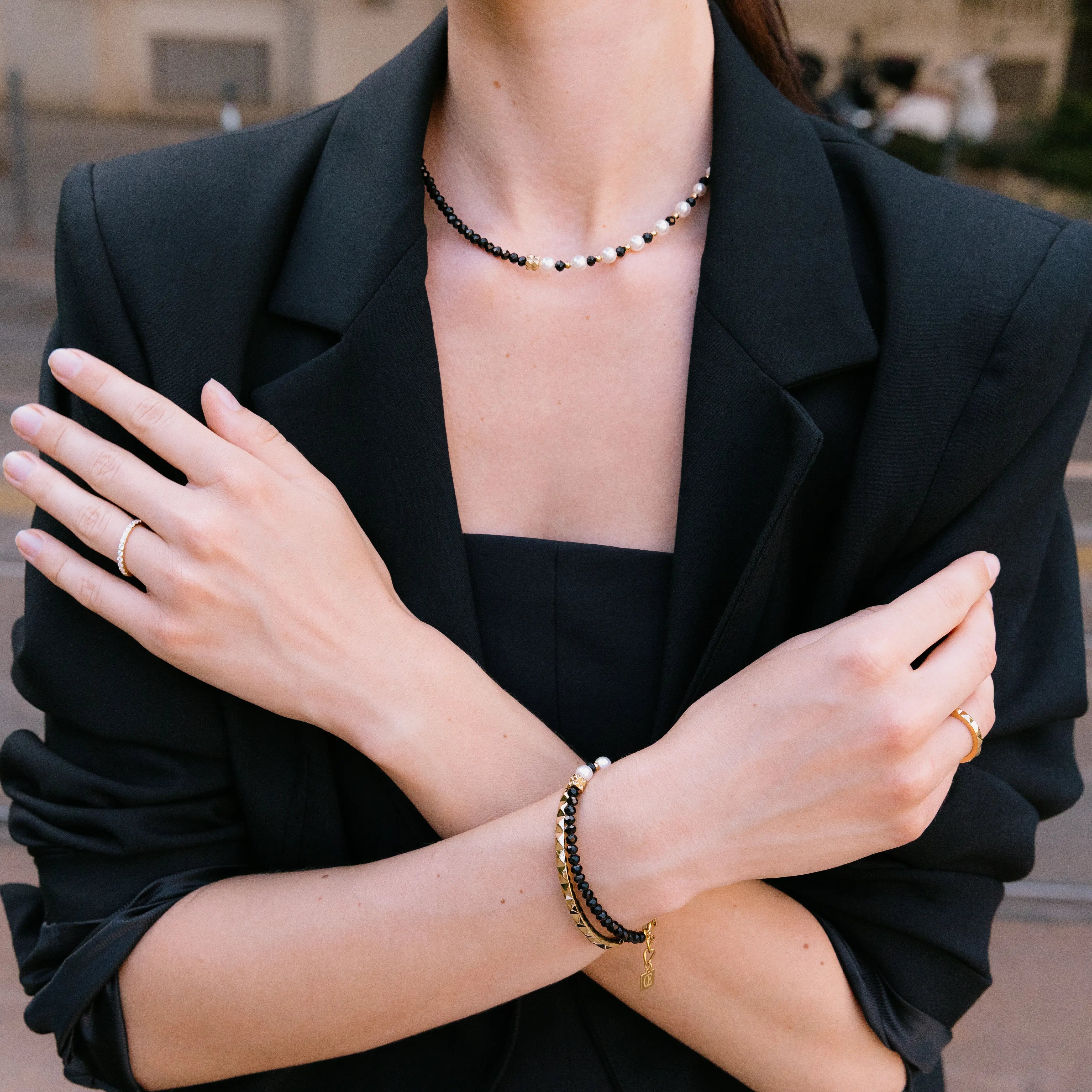 Bracelet Trinity Spikes gold