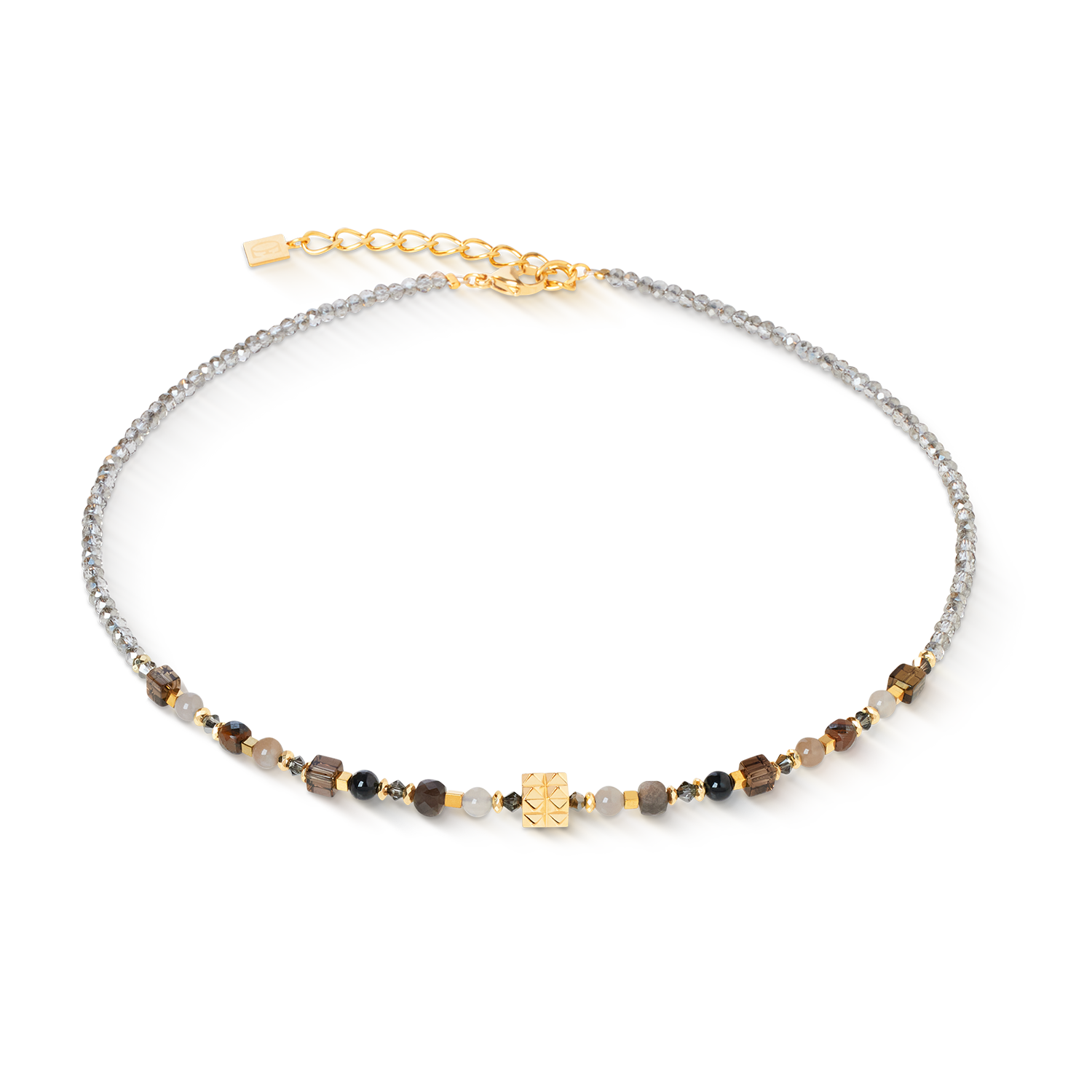 Necklace Shape Mix Spikes Smoky Glow