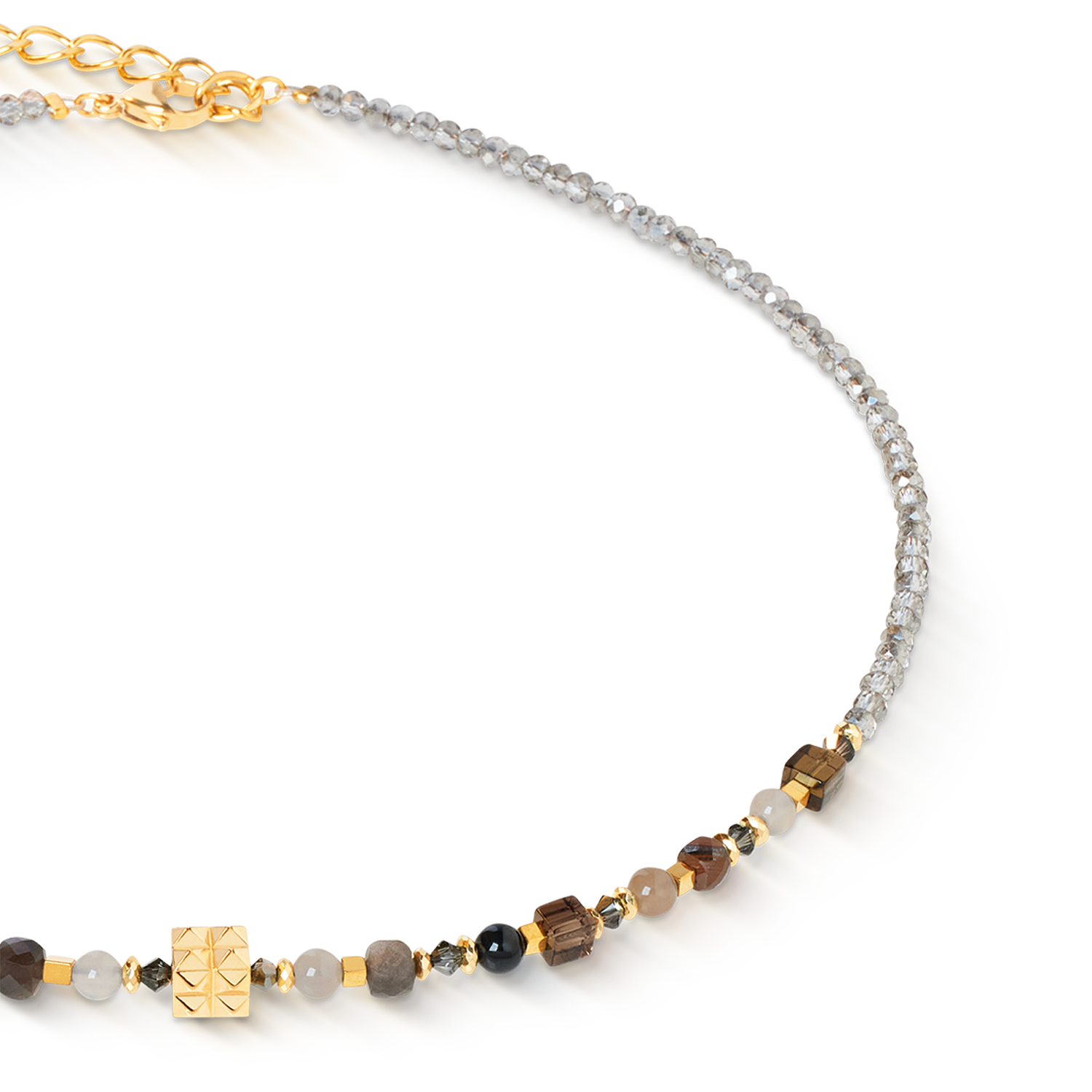 Necklace Shape Mix Spikes Smoky Glow