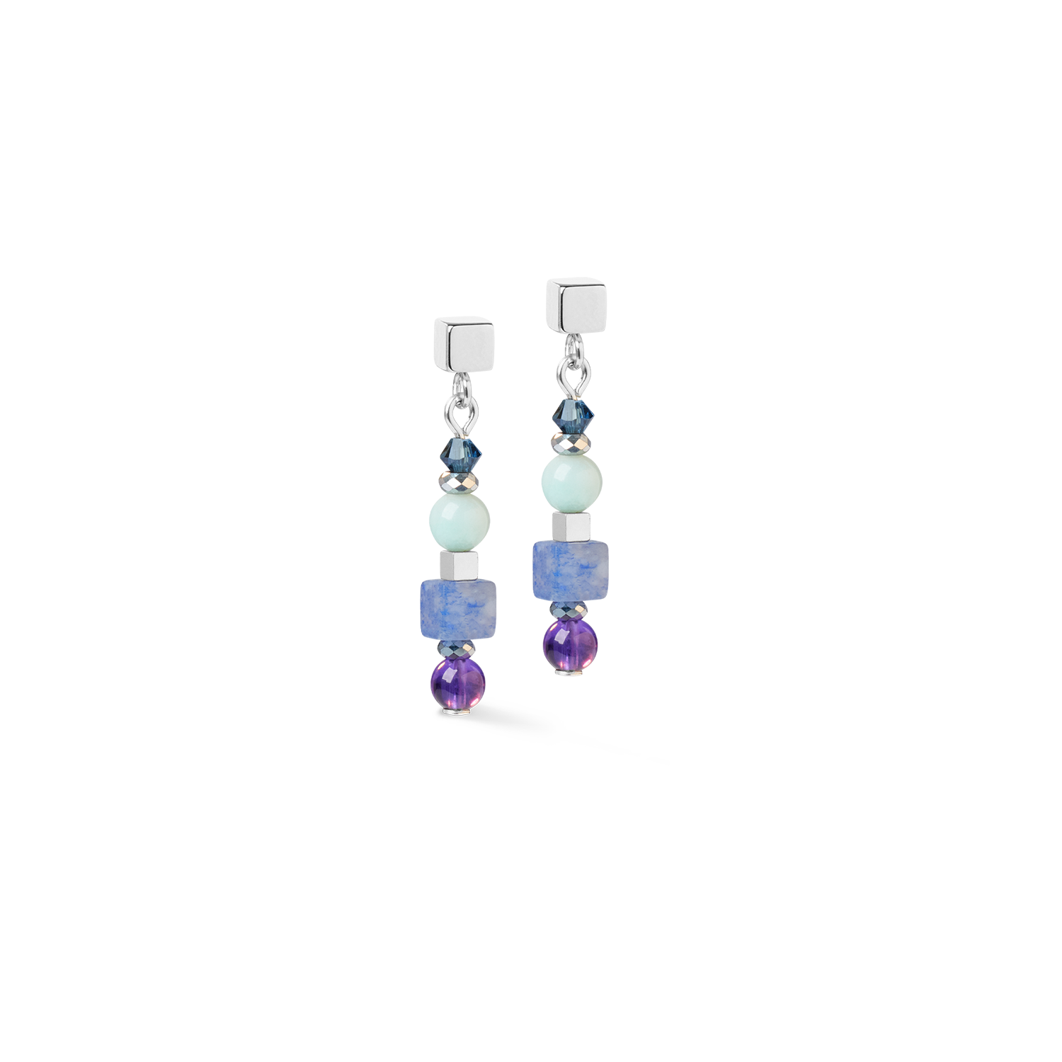 Earrings Shape Mix Spikes Blue Moon