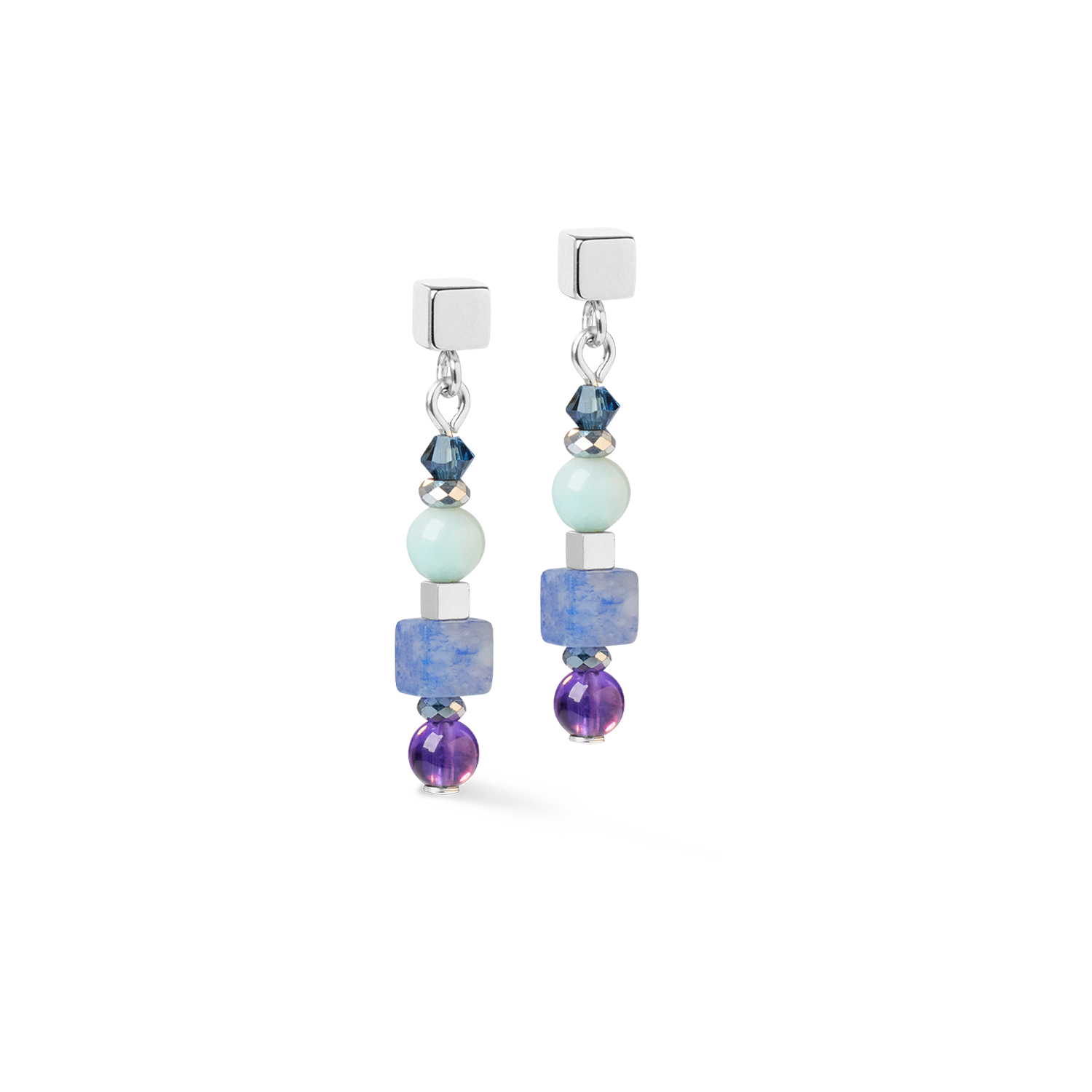 Earrings Shape Mix Spikes Blue Moon