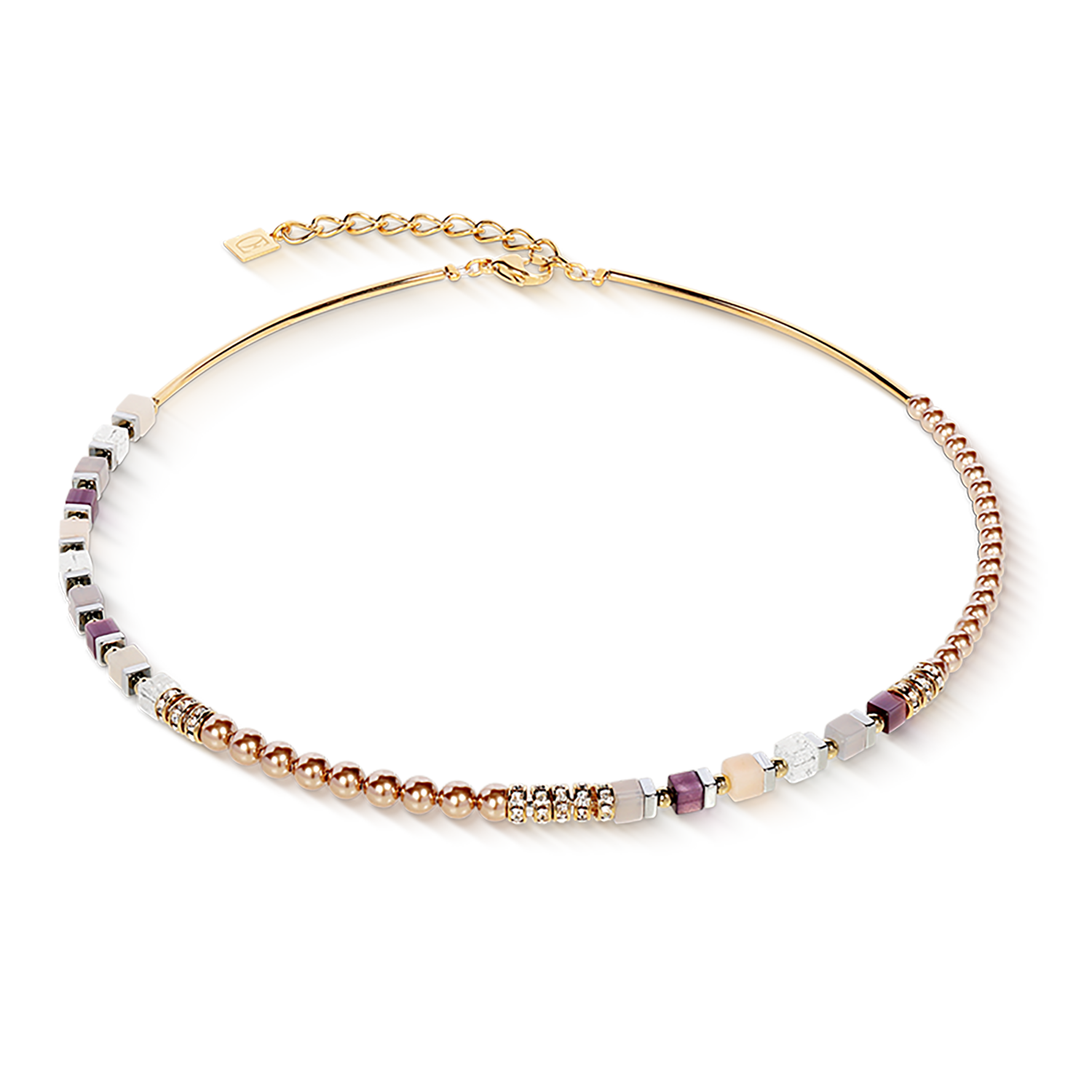 Precious Fusion Offset necklace champagne-blush