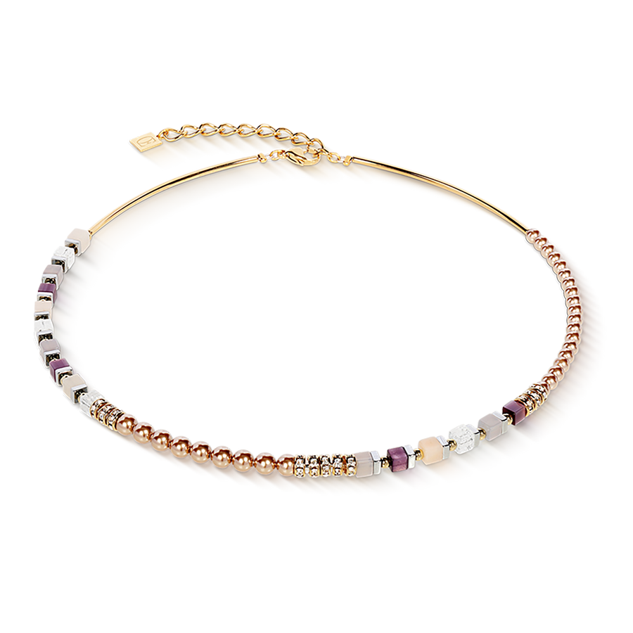 Precious Fusion Offset necklace champagne-blush