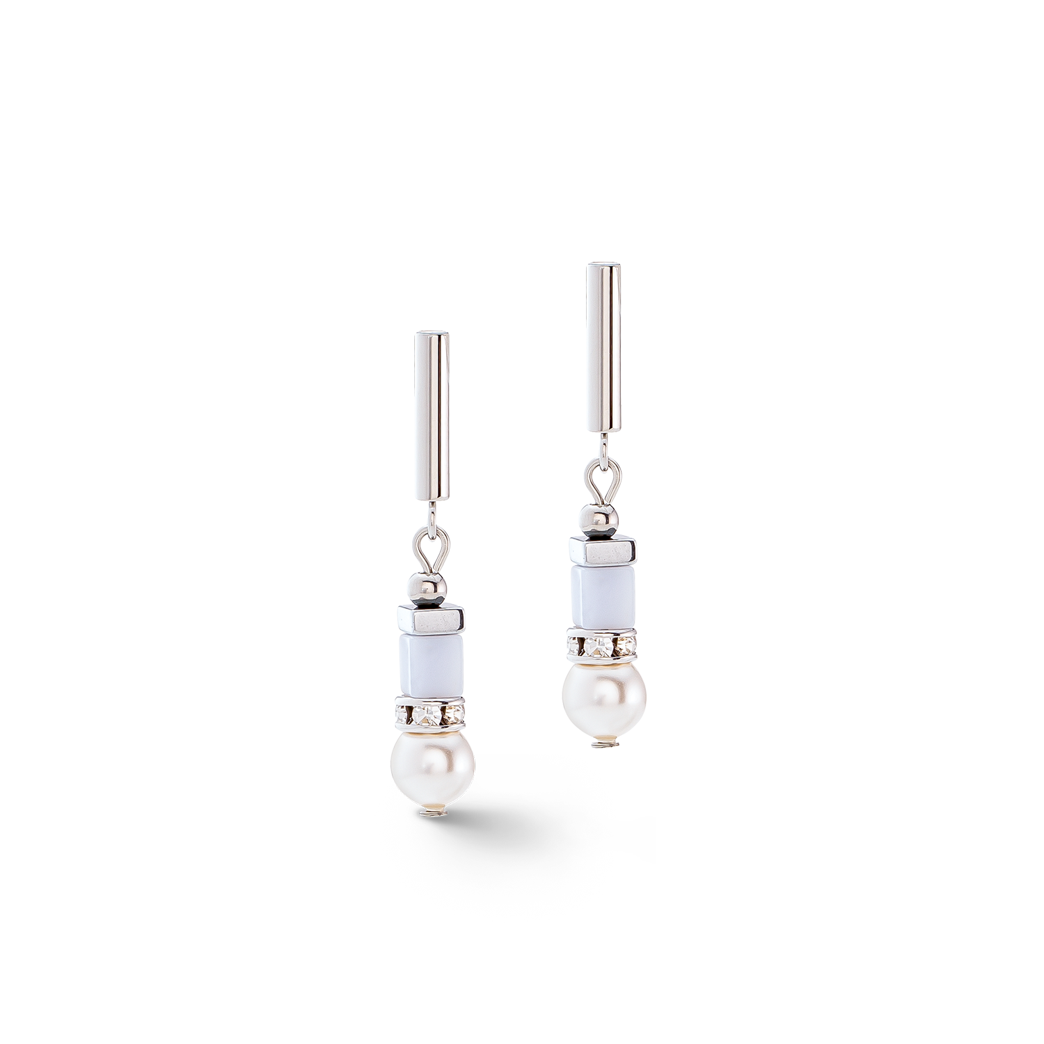 Precious Fusion Offset earrings silver-ice blue