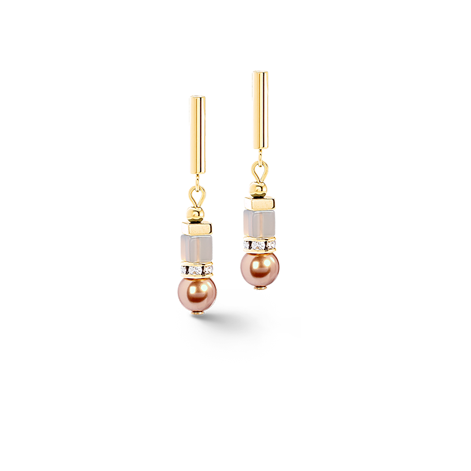 Precious Fusion Offset earring champagne-blush