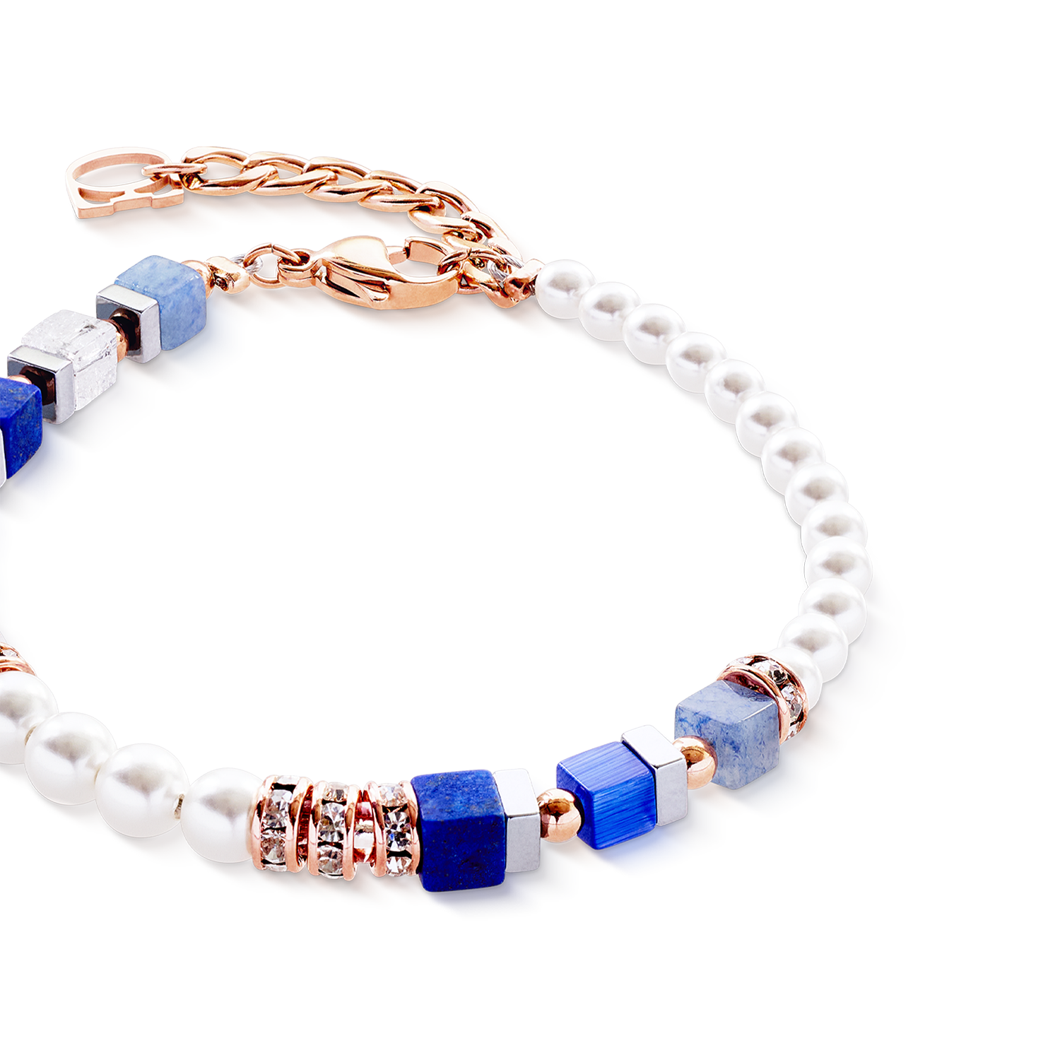 Precious Fusion Offset bracelet rose gold-blue