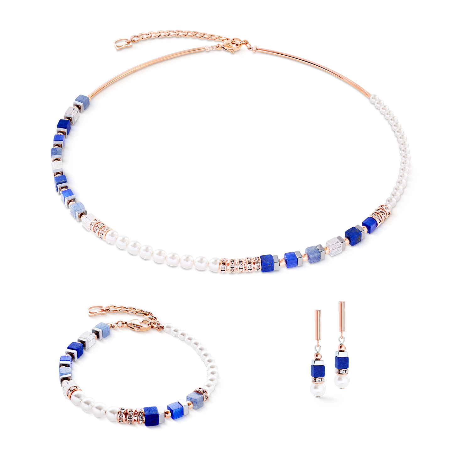 Precious Fusion Offset bracelet rose gold-blue