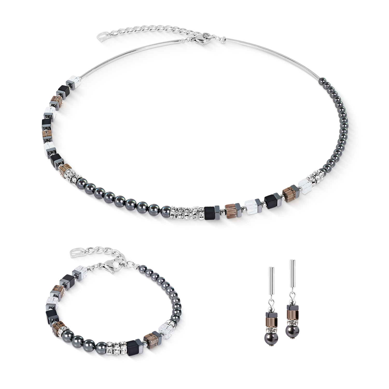 Bracelet Precious Fusion Offset grey-silver