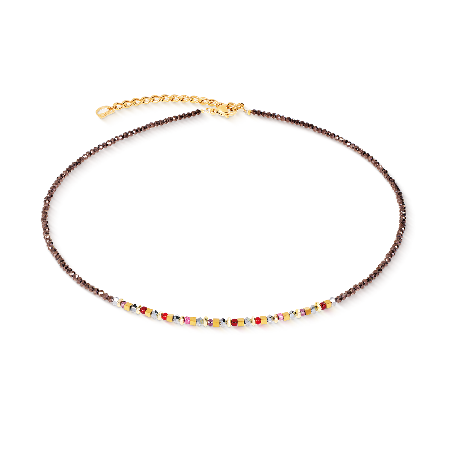 Necklace Golden Whisper brown-red