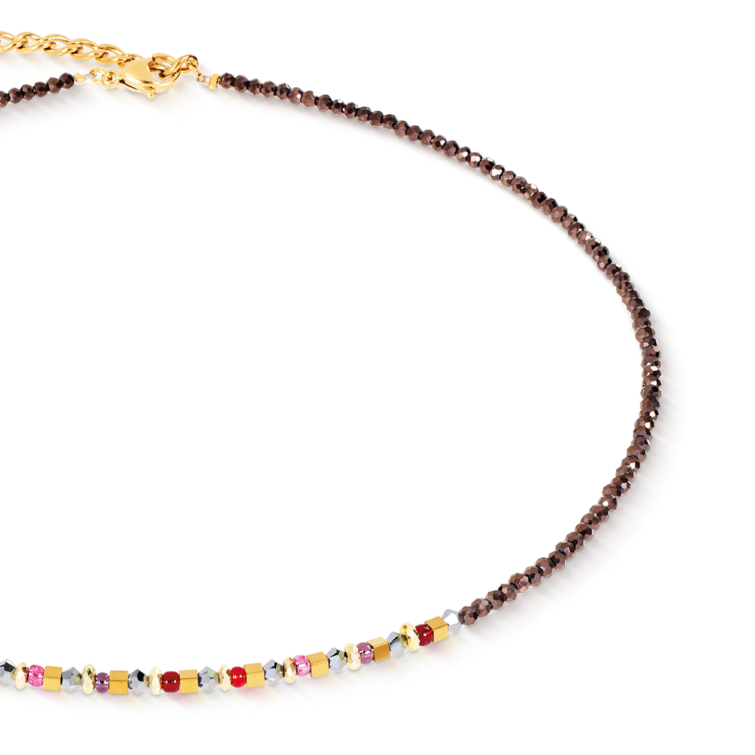 Necklace Golden Whisper brown-red