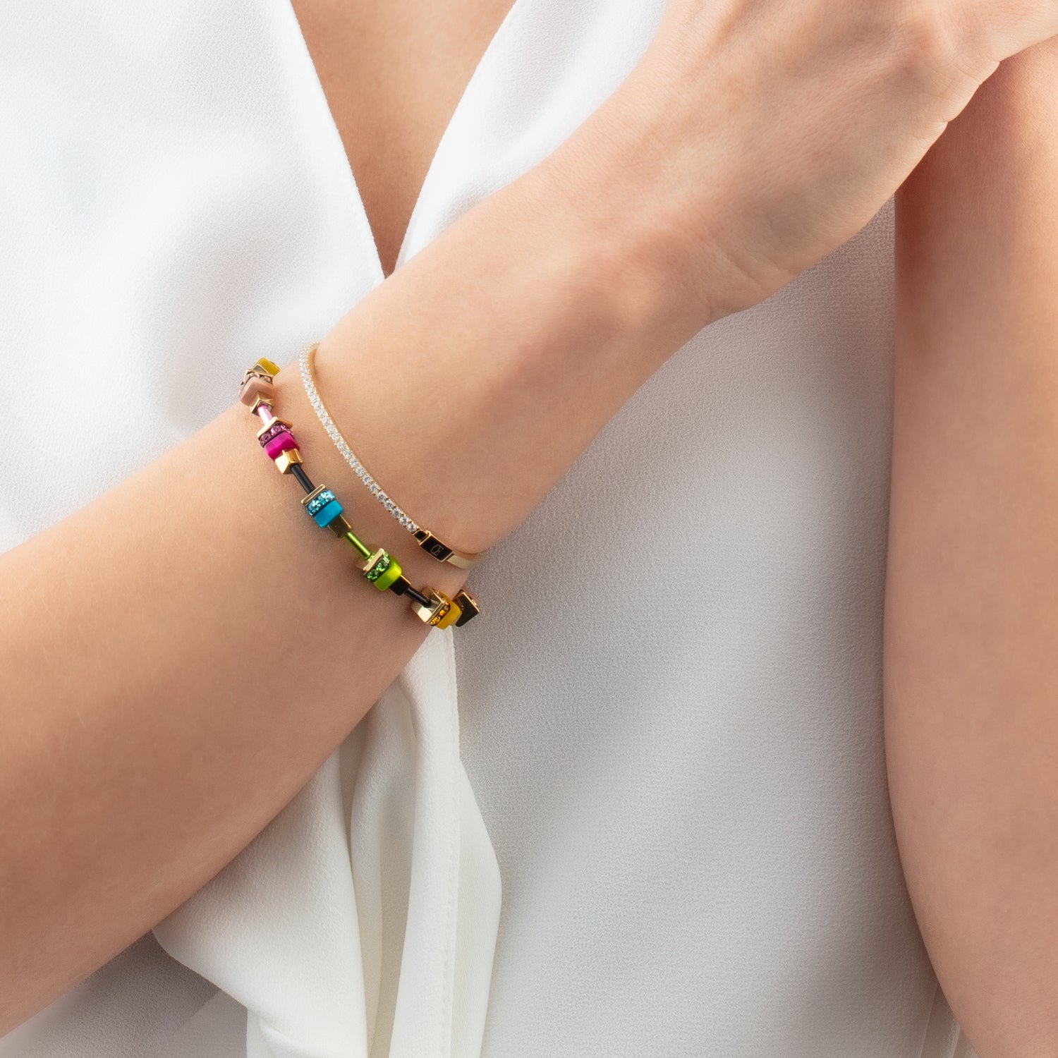 Bracelet Boho Sunset Cube rainbow