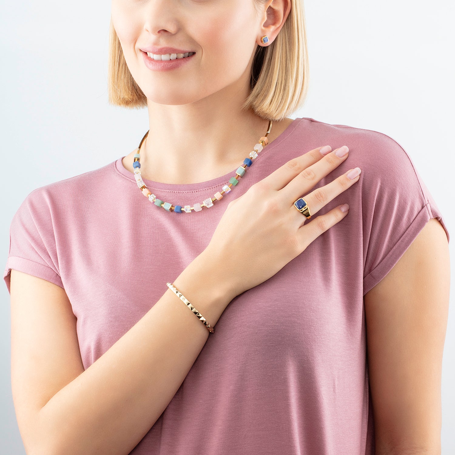 Necklace Precious Classic Cubes multicolour-gentle