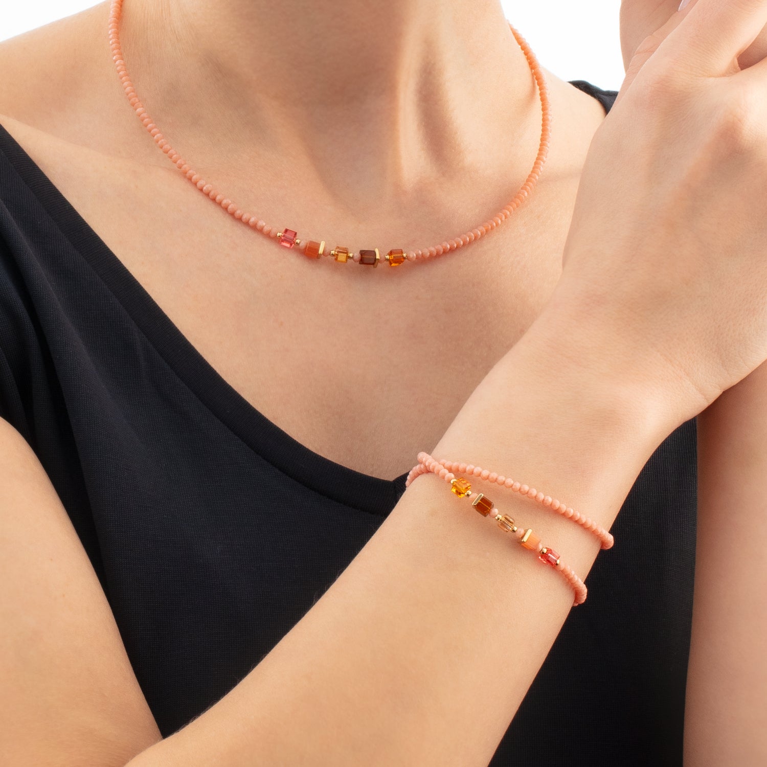 Joyful Colours Update Necklace gold-orange