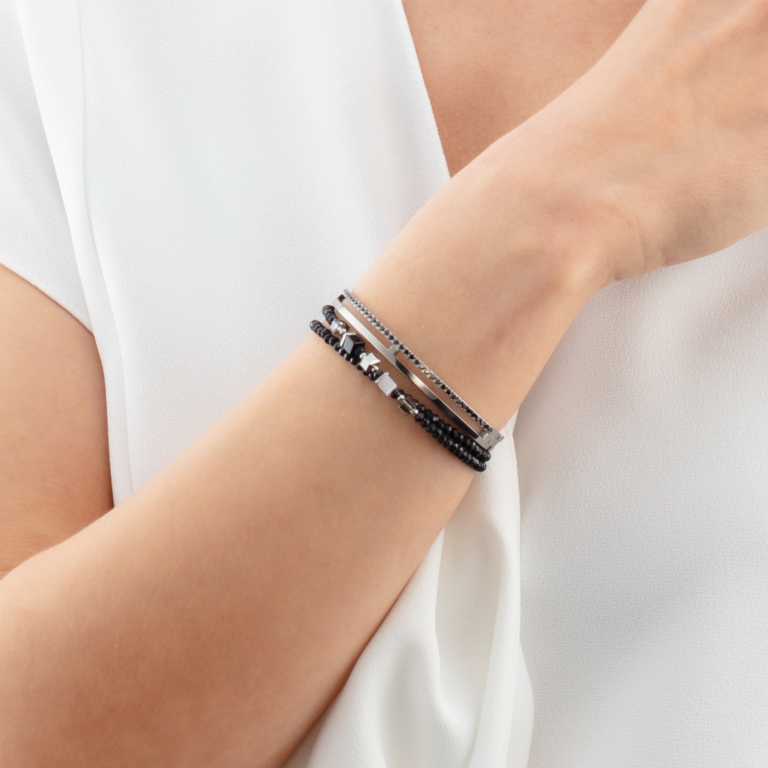 Joyful Colours Update Bracelet silver-black