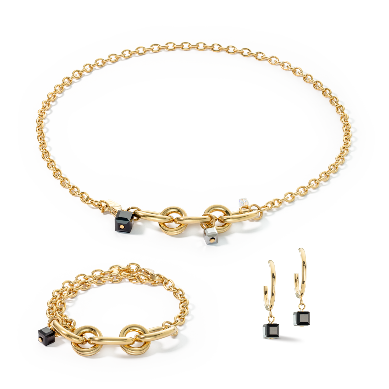 Necklace Chunky Chain gold-black