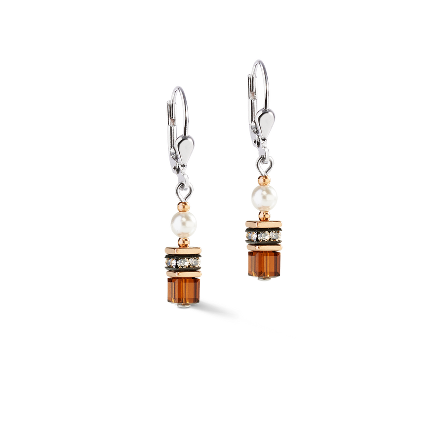 Sparkling Princess earrings Mocha Mousse