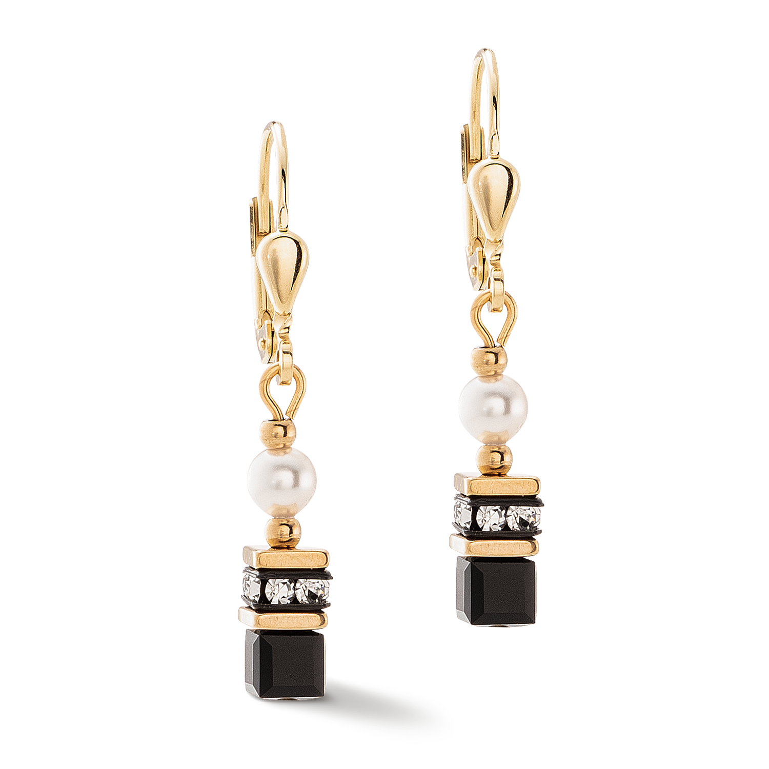 Sparkling Princess earrings gold-black