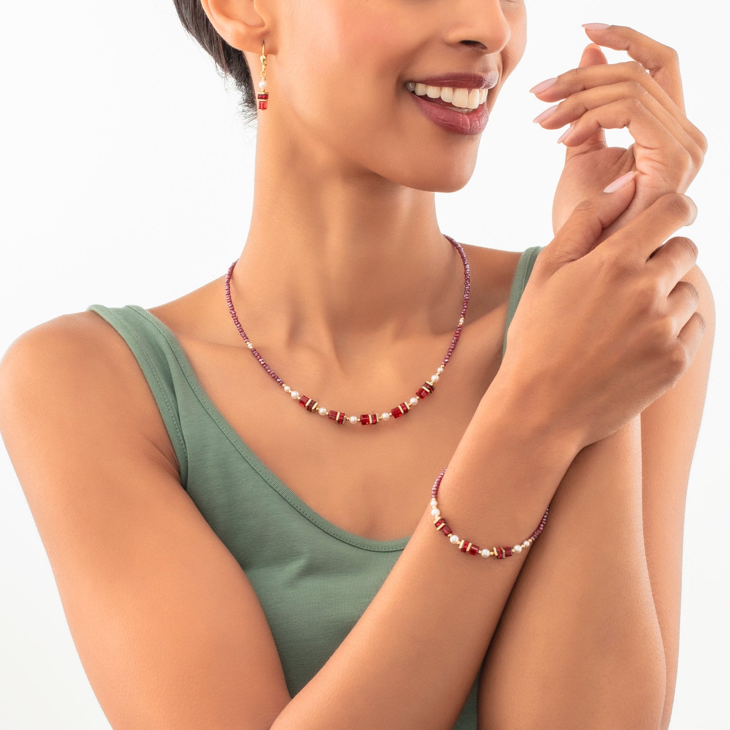 Sparkling Princess bracelet gold-red